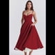 thumbnail image 5 of Vestidos de Invitada de Boda para Mujer, con Tirantes Finos, Corsé, para Fiesta de , con Encaje Floral, Vestidos Largos de Fiesta Rojo XL, 5 of 9