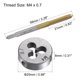 thumbnail image 2 of Juego de brocas y matrices de rosca de flauta recta de titanio Uxcell M4 x 0.7, 2 of 6