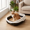 thumbnail image 4 of huayou Open Top High Sided Cat Litter Box, Anti-Splash Large Capacity Kitten Litter Pan, Easy Clean Pet Toilet, for Indoor Small Medium Cats, 4 of 7