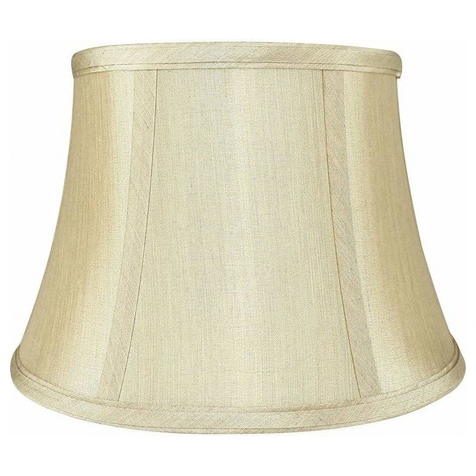 Faux Silk Bell Lamp Shade, 7" Top, 10" Bottom, 7" Slant Pink Single