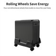 thumbnail image 3 of Support Mobile pour Ordinateur de Bureau, Roues Roulantes, Largeur Réglable, Tour PC, Noir, 3 of 7