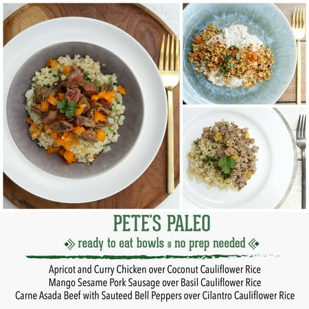 Pete's Paleo No Prep Organic Cauliflower Rice Bowls, Bundle of 3