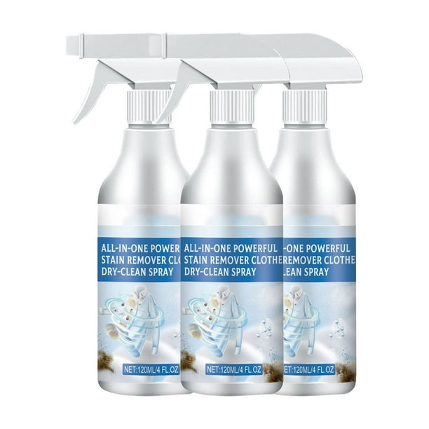 Spray Quitamanchas Potente para Limpieza En Seco de Ropa 120 Ml | No Necesita Lavado | Suave con La Ropa | Spray Eliminador de Manchas