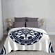 thumbnail image 4 of Mantas de tapicería náutica azul, mantas de franela suave, ropa de cama térmica transpirable, mantas de viaje personalizables, 4 of 4