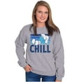 thumbnail image 4 of Sleepy Smurf 80s Cartoon Chillin Out Sweatshirt for Men or Women Brisco Brands S, 4 of 6