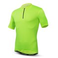 thumbnail image 3 of Maillot de ciclismo con media cremallera para hombre y mujer, camiseta de ciclismo, ropa de ciclismo de manga corta para montaña, carretera, descenso, verano, color naranja, 3 of 5