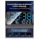 thumbnail image 4 of 2X Reloj de Pared Digital Grande de 8,4 Pulgadas, Despertador LED con Dígitos Grandes, Fecha, Temperatura, Horario de Verano, para Habitación, Dormitorio, Regalo, Azul, 4 of 5