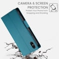 thumbnail image 4 of Designed for iPhone X/XS Wallet Case, with Card Slots Strong Magnetic Closure PU Leather Flip Fold Shockproof Kickstand Durable Purse Flip Case for iPhone X/XS - Blue, 4 of 7