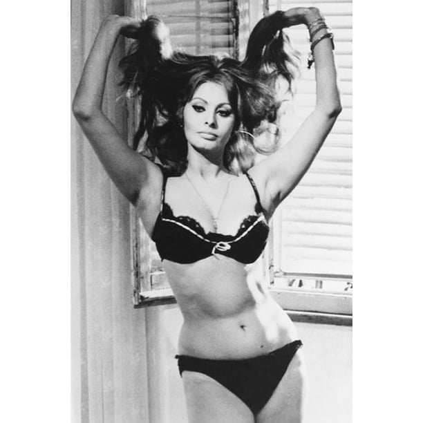 Sophia Loren Sexy Bra Panties 24x36 Poster huge cleavage - Walmart.com