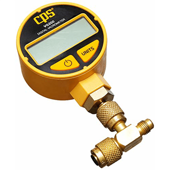 CPS VG200 Digital Vacuum Gauge with LCD Display and Accessories