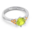 thumbnail image 3 of 2.15 Carat Round Cut Peridot & Citrine Gemstone Elegant Bridal Ring for Women 18K White Gold Size 6 by Diamond-Capitals, 3 of 7