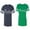 Men Navy / Women Green, variant on Daddy Mommy Since 2017 Matching Couple Cotton Jerseys (Men Navy / Women Black) (Men S / Women S)