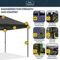 thumbnail image 4 of Open Box KAMPKEEPER 10x10 Pop Up Canopy Tent with 2 Sidewalls for Use, Black, 4 of 8