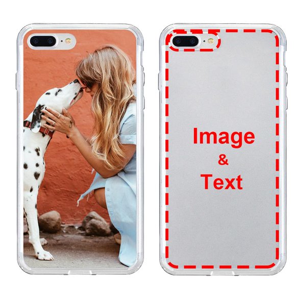 MXCUSTOM Custom Phone Case for Apple iPhone 8 Plus iPhone 7 Plus, Customized Personalized with Photo Image Text Picture Design Cases Cover [Clear Soft TPU Slim Shockproof](FXT-CR-P1)