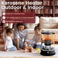 thumbnail image 4 of Kerosene Heater,Kerosene Heaters for Indoor Use,2600W Heating power,15㎡ Heating range,Portable Heater for Indoor and Outdoor, Camping and Fishing(Black,4.5l), 4 of 11