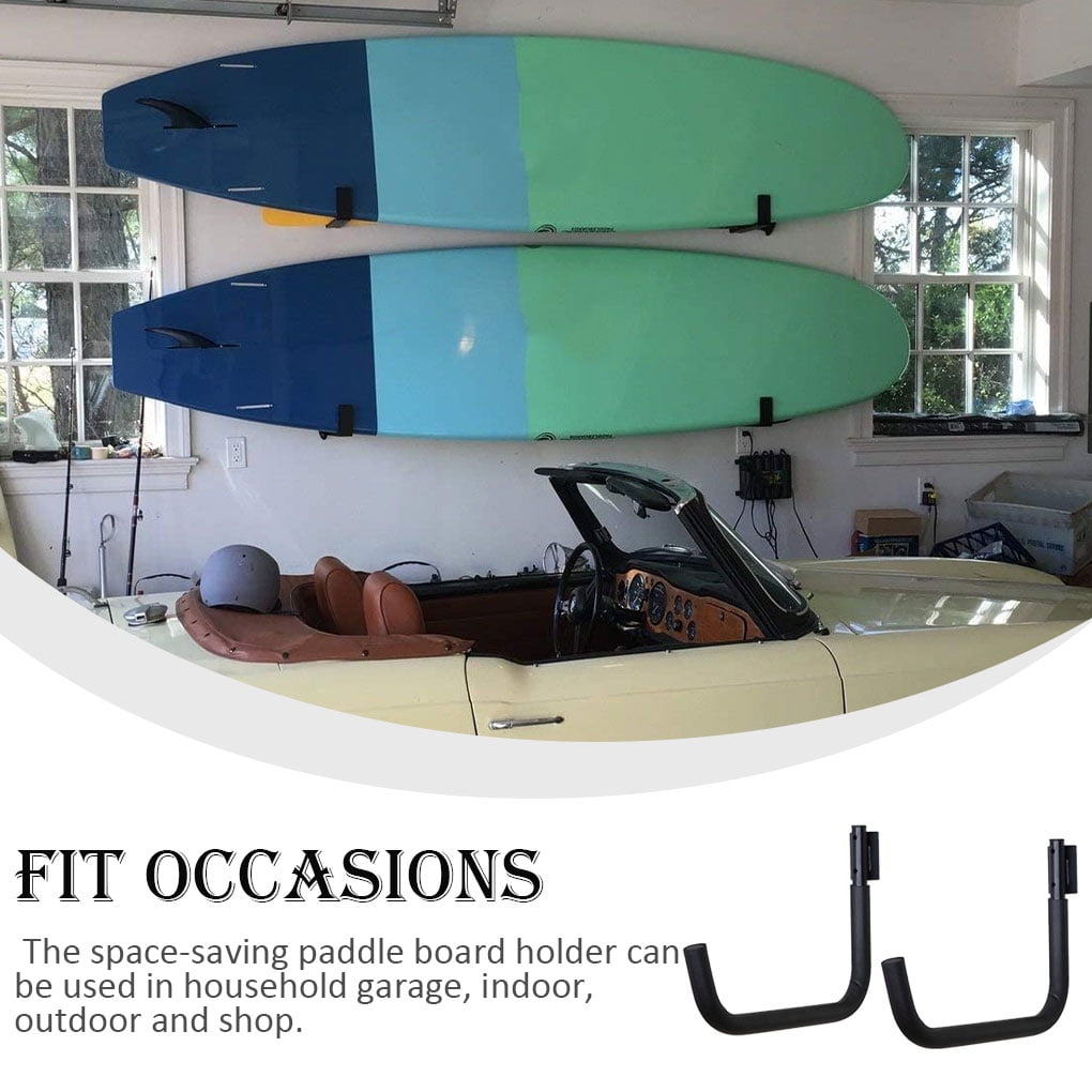 Pack of 2 Kayak Paddle Board Storage Rack 45KG Space saving Paddle Board Heavy Duty Wall Mounted Space saving Surfboard Mount Carrier Holder Indoor