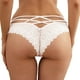 thumbnail image 1 of Gibobby Verano calzoncillos adelgazantes Cintura media Sexy Hot High End Lace Lady's Underwear Bowknot Belt Calzoncillos mujer（Blanco， M), 1 of 5