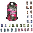 thumbnail image 2 of Sac de Natation Gonflable 2 L Sac Sec Multifonction Grande Capacité Antipoussière Lavable Pochette de Rangement Bouée Sports Nautiques Rose Rouge Camouflage 23x63 cm, 2 of 8