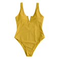 thumbnail image 1 of Aayomet Plus Size Swimwear Color Block Swimsuits Scoop Neck Tummy Control Padded Swimwear,Yellow L, 1 of 5