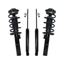 Front and Rear Suspension Strut and Shock Absorber Assembly Kit - Compatible with 2012 - 2017 Volkswagen Jetta 2013 2014 2015 2016