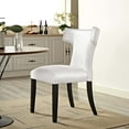thumbnail image 2 of Side Dining Chair, Faux Leather, White, Modern Contemporary Urban Design, Kitchen Room Cafe Bistro Restaurant Hospitality, 2 of 4