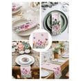 thumbnail image 3 of Tulips Spring Floral Cloth Napkins Set of 6 Reusable Dinner Napkins, Pink Plaid Flowers Butterfly Pastoral Cocktail Napkin Washable Table Napkins for Wedding/Holiday Party/Baby Shower 20"x20", 3 of 7