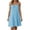Light Blue, variant on Nmnitkp Women's Crinkle Cotton Spaghetti Strap Dress, Adjustable Straps Round Neck Loose Sleeveless Mini Dress, Casual Summer Beach Coverup for Vacation & Daily Wear Green,S