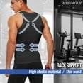 thumbnail image 4 of MISS MOLY Men's Slimming Body Shaper Vest Shirt Abs Abdomen Compression Shirt Moobs Workout Tank Tops Undershirts, 4 of 5