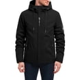 thumbnail image 2 of Danhjin Rain Jackets for Men Waterproof Raincoats Hooded Windbreak Long Sleeve Zip up Hiking Going out Traveling Cycling Zip up Fashion Outerwear, 2 of 8