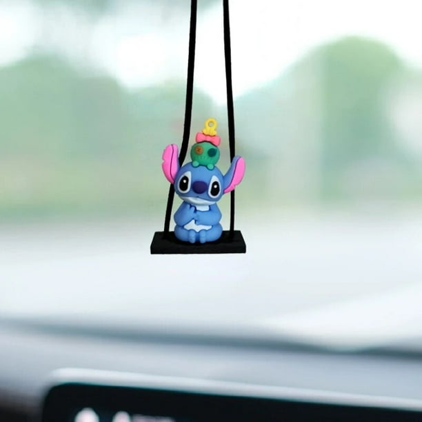 Disney Anime Movie Stitch figura de acción modelo decoración Auto espejo retrovisor colgante coche Interior adornos Accesorios