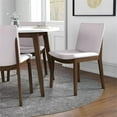thumbnail image 4 of Pemberly Row 5-Piece Modern Round Dining Set w/ 4 Fabric DiningChairs in Beige, 4 of 7