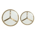 thumbnail image 3 of A&B Home Set of 2 Round Side Table with Clear Top and Gold Accent, 3 of 8