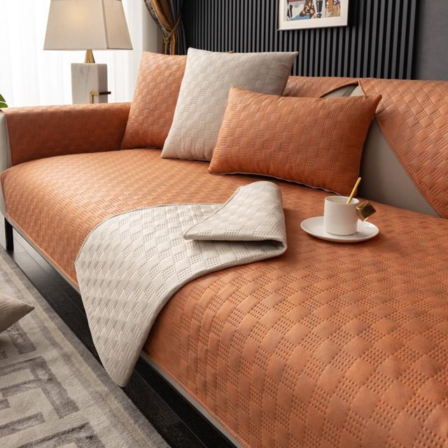 Simple Waterproof Sofa Cover Household Waist Pillowcase Non-slip Washable Removable Protector Corner Sofas Mat For Living Room
