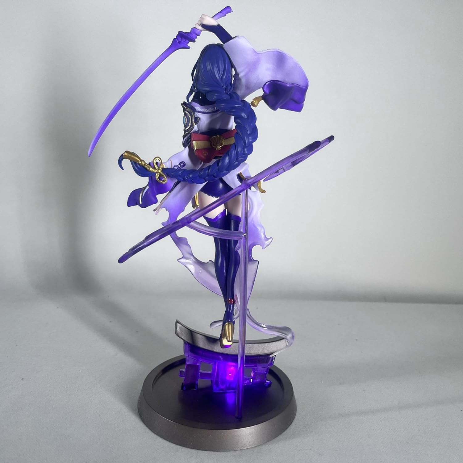 Raiden Shogun Figure Thunderous Silence Luminous Raiden Shogun Anime Figures 25cm/9.8inch PVC Model Collectible for Anime Fans Gift