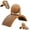 Large, variant on Wobble Ball Cat Scratcher, Cat Scratching Ball on Stand, 2 in 1 Wood Interactive Cat Arch Scratching Ball on Stand with Arched Bridge and 360° Rotating Hanging Sisal Balls (Large)