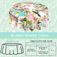 thumbnail image 2 of 60 Inch Round Tablecloth,Vintage Floral Birds Table Cloth Waterproof Stain and Wrinkle Resistant Circle Table Cover for Kitchen Dining Picnic Camping Indoor Outdoor Decor, 2 of 6