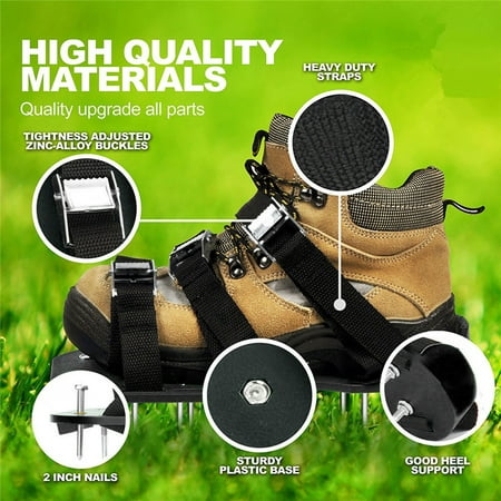 HOTSALES Garden Lawn Aerator Shoes Sandal Aerating Spike Grass Pair Green Spiked (Best Tool To Aerate Lawn)