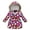 Dark Purple, variant on Puffer Jacket for Toddler Girls Cute Graphic Print Warm Hooded Coat for Winter Toddler Baby Kids Girls Winter Thick Warm Hooded Windproof Coat Outwear Girls Winter Jacket Quilted Coats