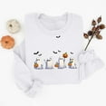 thumbnail image 4 of Fall Sweatshirts for Women Halloween Sweatshirts Printed Round Neck Long Sleeved Sweatshirts White XS, 4 of 4