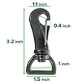 thumbnail image 2 of Paracord Planet | Shark Fin Snap Hook - 360 Degree Swivel Snap Hook Attachment - Various Colors/Sizes (Single), 2 of 4