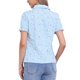 thumbnail image 3 of INSPIRAR CHIC Blusa de algodón con cuello Peter Pan y mangas abullonadas para mujeres, estampado floral, para uso casual de verano, talla XS, color gris azul, 3 of 6