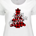 thumbnail image 4 of Inktastic Red Buffalo Plaid Christmas Tree Women's Plus Size T-Shirt, 4 of 5