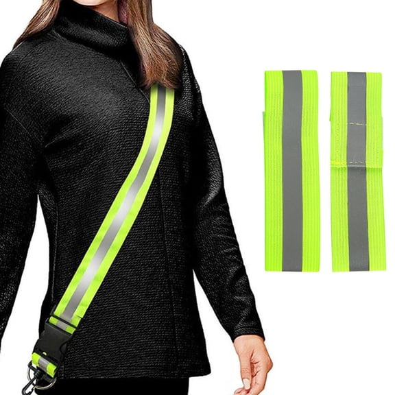 YIEMEEN Reflective Sashes for Safety Jogging Walking Biking Cycling Stretchy Running Reflective Belt Elastic Armband Waistband