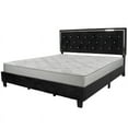 thumbnail image 6 of Home Square 3-Piece Set with King Platform Bed & 2 Nightstands in Black, 6 of 15