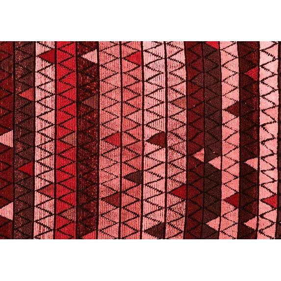 Ahgly Company Indoor Rectangle Oriental Red Modern Area Rugs, 8' x 12'