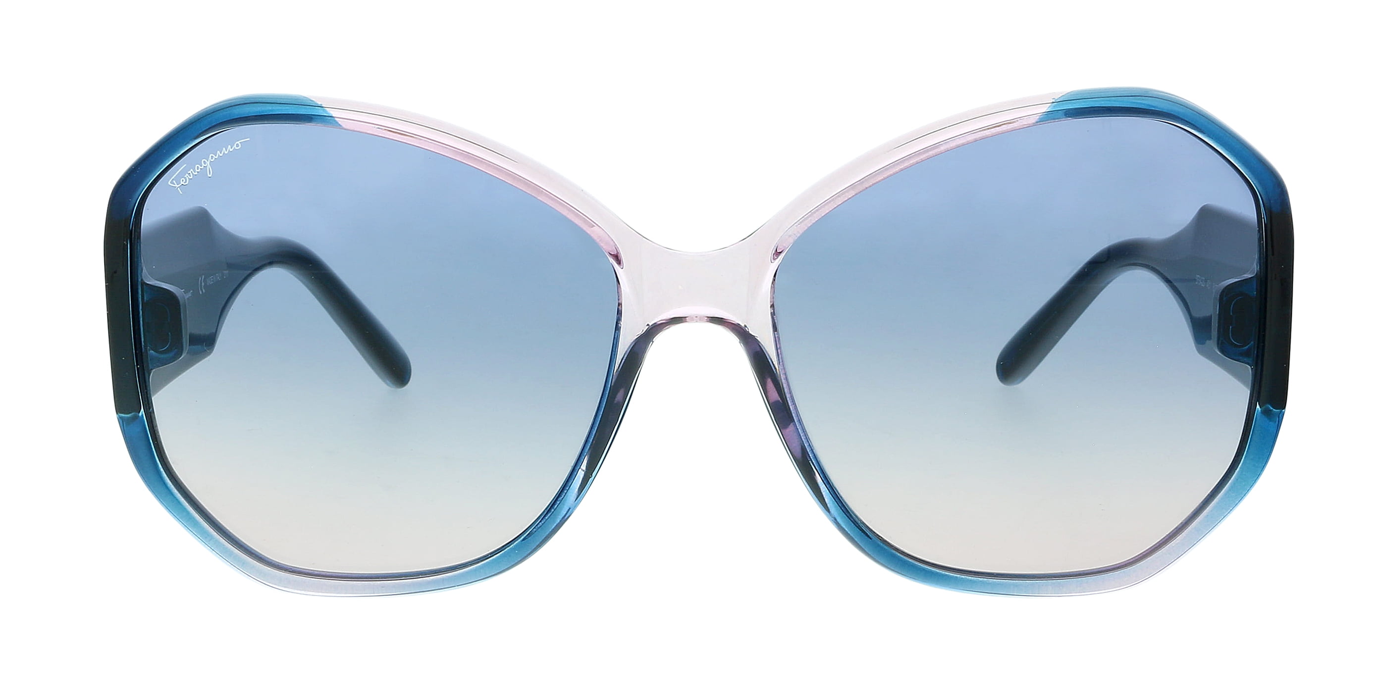 Salvatore Ferragamo SF942S 431 Blue Antique Lilac Gradient Modified Rectangle Sunglasses for Womens