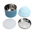 thumbnail image 4 of Food Container, Food Noodle Container Insulated Lunch Box, Double Layer 304 Stainless Steel Tighter Combination For School Outdoor Home Kitchen Rice Bowl Blue, 4 of 8