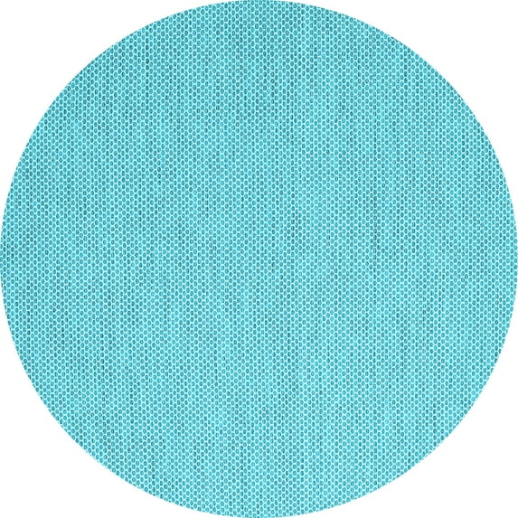 Ahgly Company Indoor Round Abstract Light Blue Contemporary Area Rugs, 8' Round