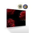 thumbnail image 2 of Red Rose Wall Art for Living Room,Canvas Picture Wall Decor for Bathroom Bedroom,Vintage Abstract Garden Flower Floral Black Painting Artwork for Office Kitchen Hallway Dining Room Home Decor 16"x20", 2 of 8