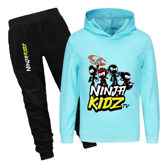 Kidz Kids Pullover Set – Hoodie and Pants Outfit for Boys Girls – Ninja Tracksuit for Everyday Adventures